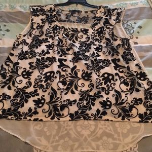 Gorgeous Cream & Black Velvet Camisole